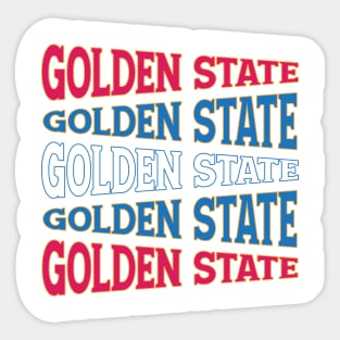 NATIONAL TEXT ART GOLDEN STATE Sticker